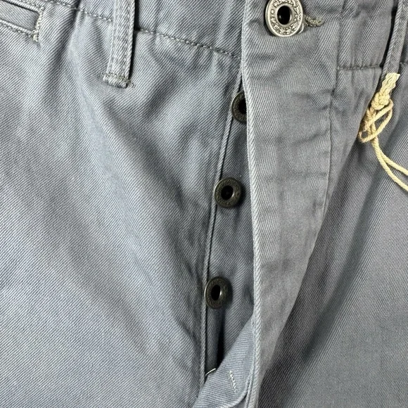 RRL Military Blue Field Button Fly Distressed Men's Chino Size 32x30 NWT 400$ - Picture 4 of 9